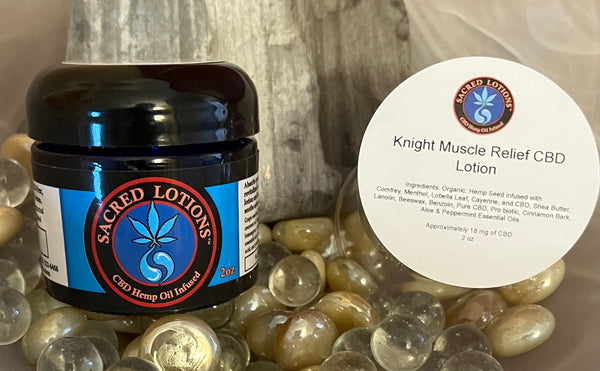 Knights Muscle Relief CBD Lotion